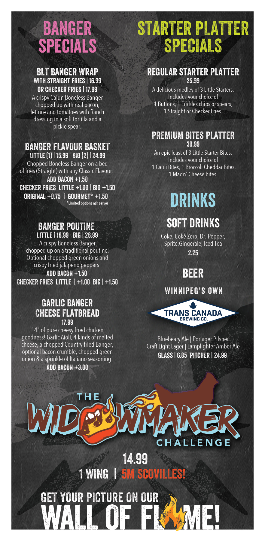 Little Bones Menu Insert